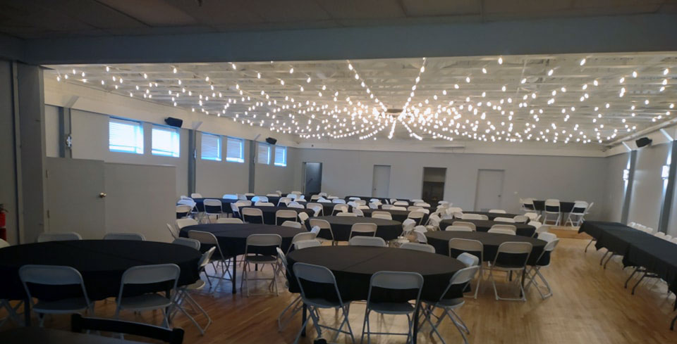 Event Space with Lights and Tables
